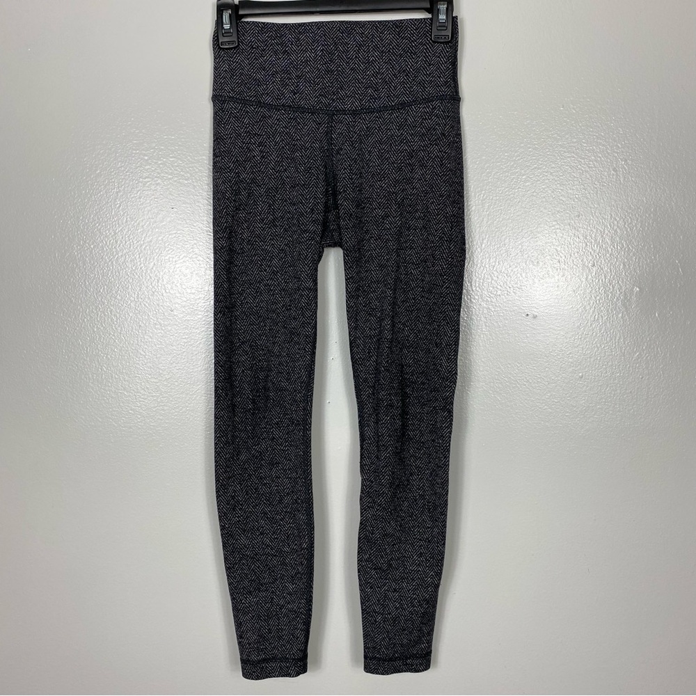Lululemon wunder under herringbone pattern 7/8 le… - image 2